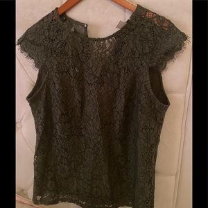 Gorgeous lace army green cap sleeve/eyelash fringe